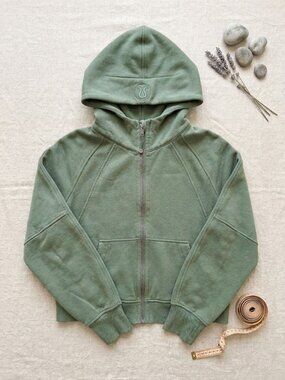 Lululemon Sage Green Scuba Full-Zip Hoodie
